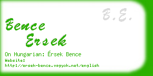 bence ersek business card